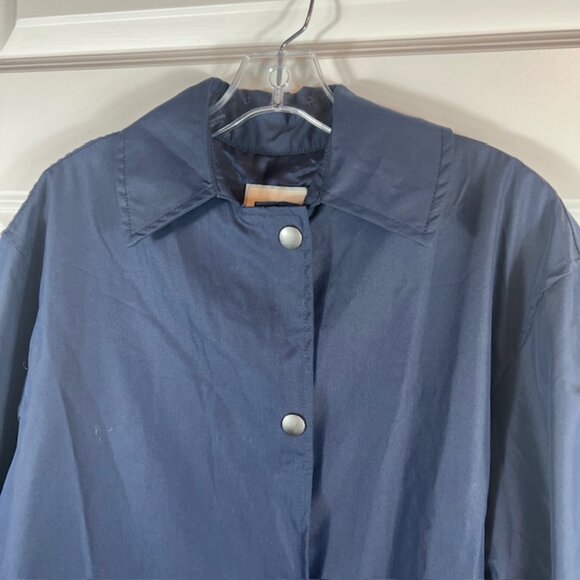 We-ar4 Navy Long Coat Jacket Medium | Made in Italy Limonta Fabric - Picture 4 of 10